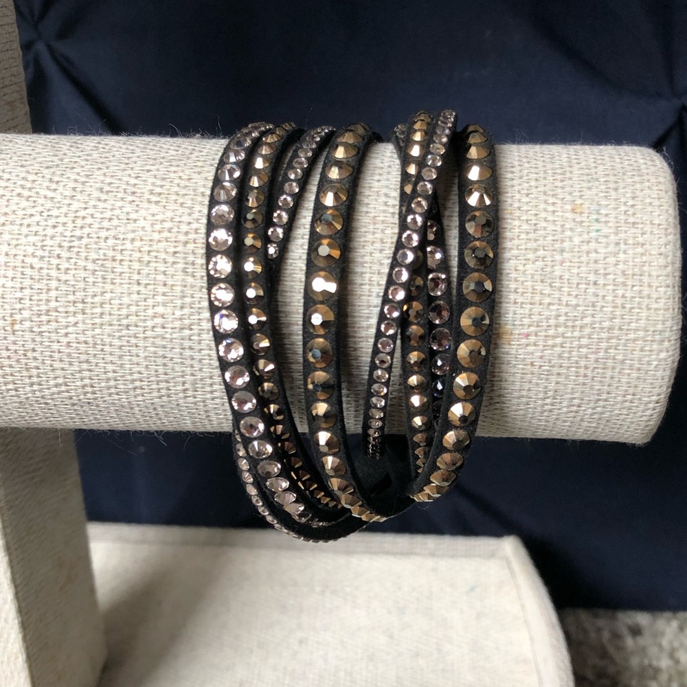 Black and rose gold Swarovski Slake bracelet
